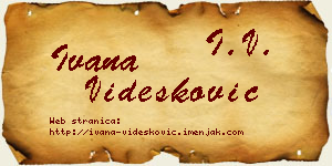 Ivana Videsković vizit kartica